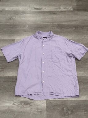 Portuguese Flannel Camp Collar Shirt Mens M Lightweight Short Sleeve Resort Wear